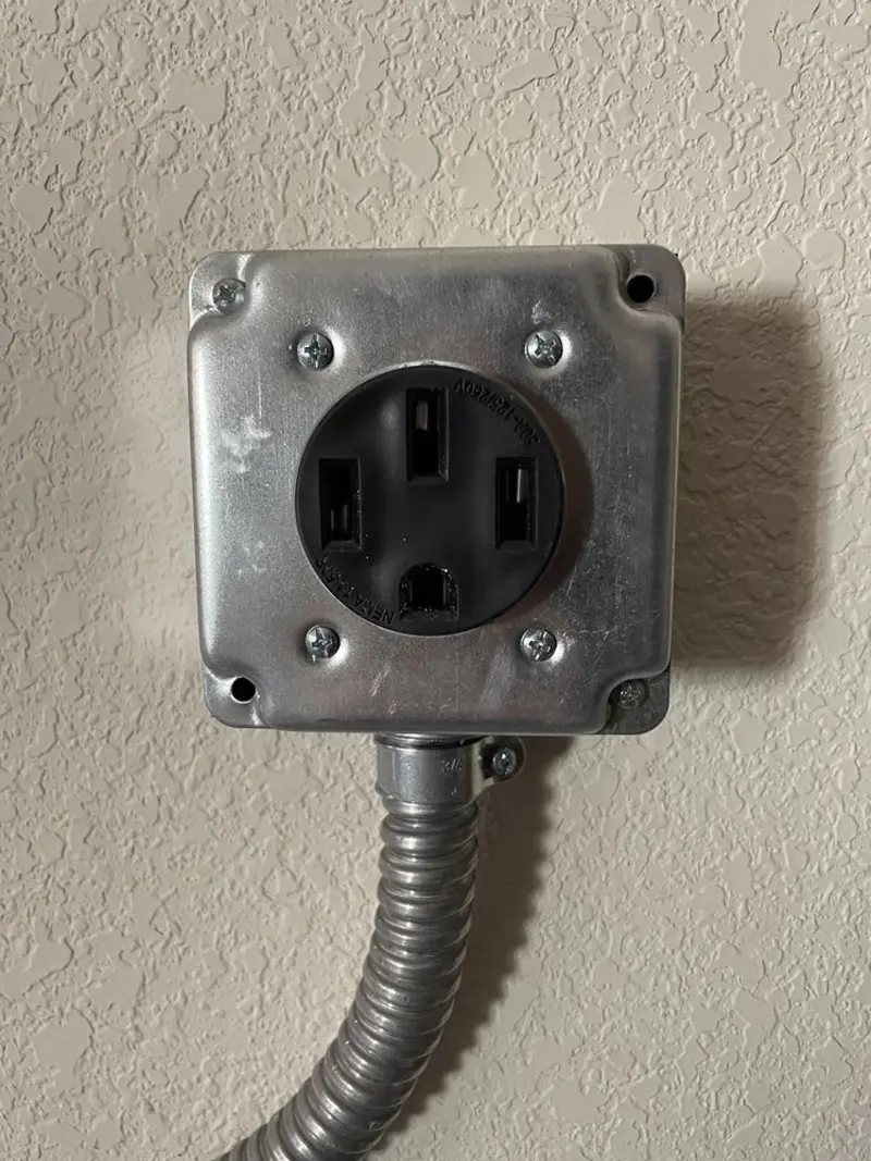 NEMA 14-50 outlet installed for Electrical Panel Upgrade in Jay